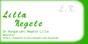 lilla negele business card